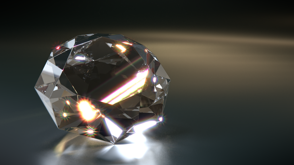diamond, gem, 3d